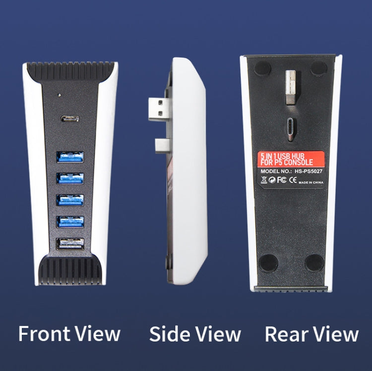 5 in 1 USB HUB For PS5 Console - Adapter & Cables by PMC TechLife | Online Shopping South Africa | PMC TechLife