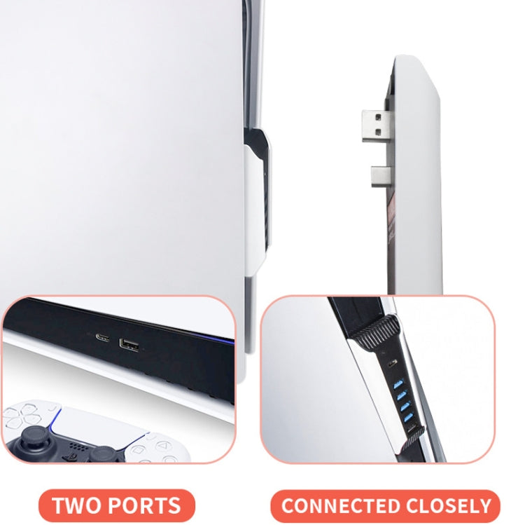 5 in 1 USB HUB For PS5 Console - Adapter & Cables by PMC TechLife | Online Shopping South Africa | PMC TechLife