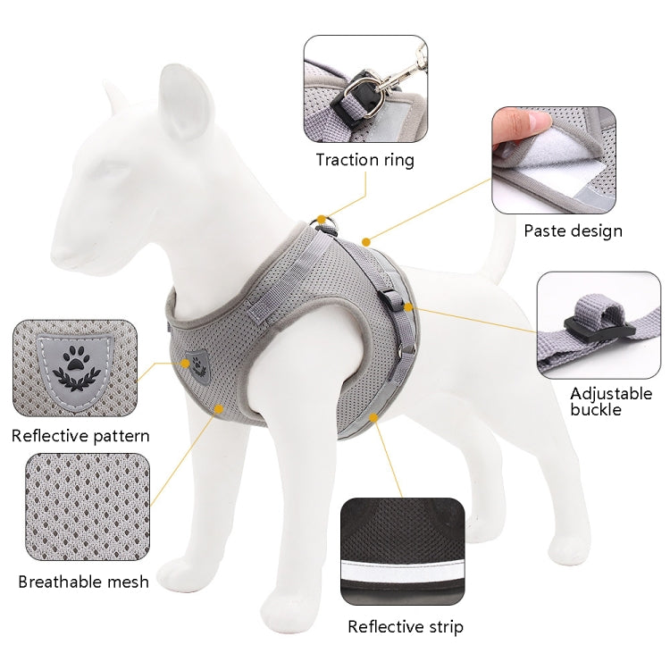 BL-844 Pet Chest Straps Reflective Breathable Dog Rope, Size: XL(Black) - Leashes by PMC TechLife | Online Shopping South Africa | PMC TechLife