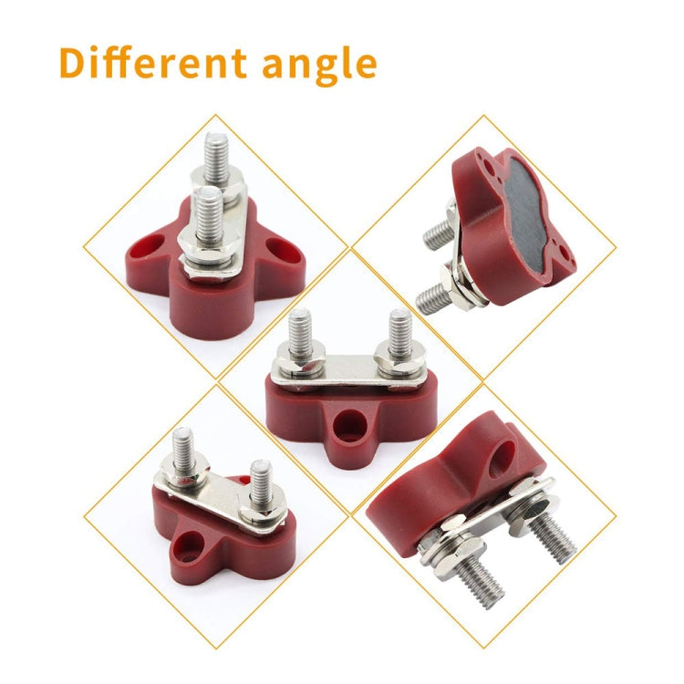 Double Terminal Block Spiral Fixed Wire Connector, Color: M6 Black - Booster Cable & Clip by PMC TechLife | Online Shopping South Africa | PMC TechLife
