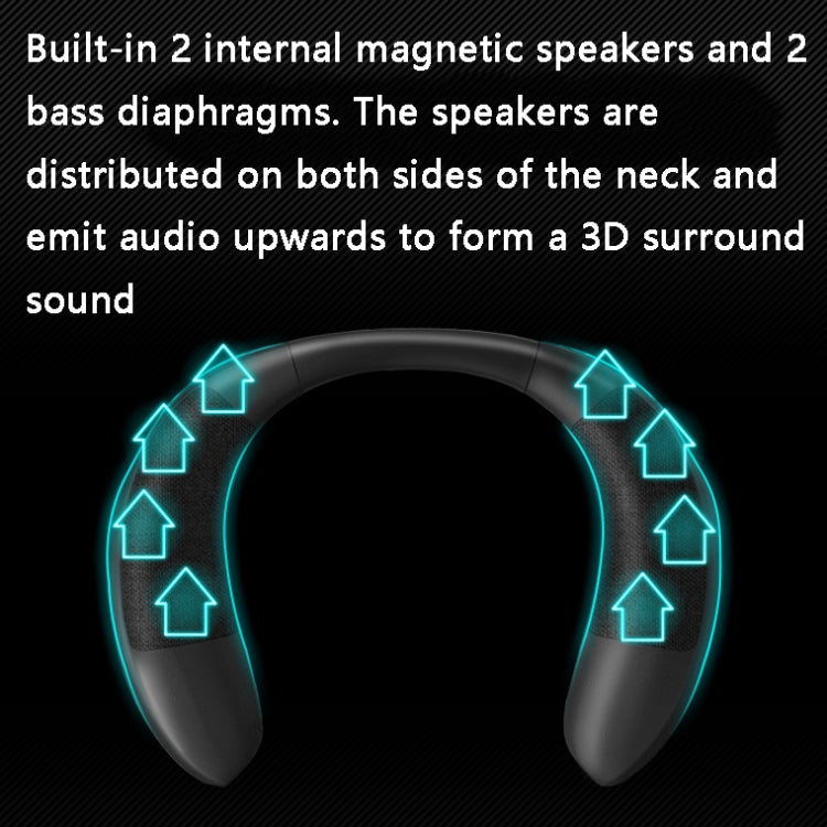 EBS-909 Portable Neck-mounted Wireless Bluetooth Speaker(Black) - Mini Speaker by PMC TechLife | Online Shopping South Africa | PMC TechLife