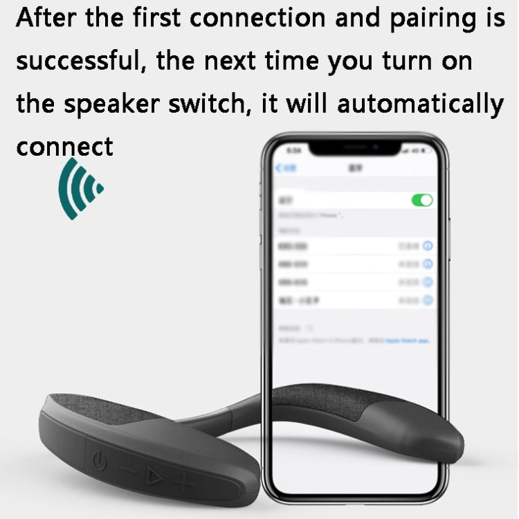 EBS-909 Portable Neck-mounted Wireless Bluetooth Speaker(Black) - Mini Speaker by PMC TechLife | Online Shopping South Africa | PMC TechLife