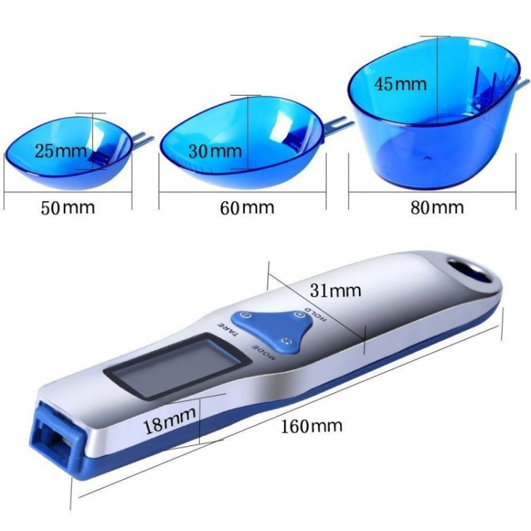 300g / 0.1g Kitchen Scale Electronic Measuring Spoon Scale With Three Spoons - Kitchen Scales by PMC TechLife | Online Shopping South Africa | PMC TechLife