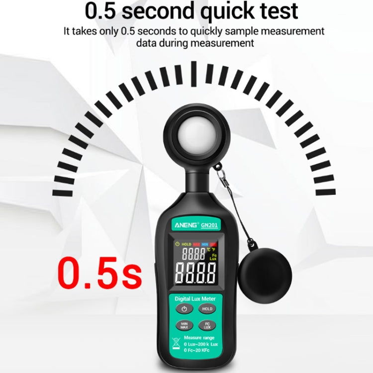 ANENG GN-201 High Precision Handheld Light Meter - Light & Sound Meter by ANENG | Online Shopping South Africa | PMC Jewellery | Buy Now Pay Later Mobicred