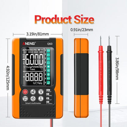 ANENG Automatic Intelligent High Precision Digital Multimeter, Specification: Q60 Intelligent(Orange) - Digital Multimeter by ANENG | Online Shopping South Africa | PMC Jewellery | Buy Now Pay Later Mobicred