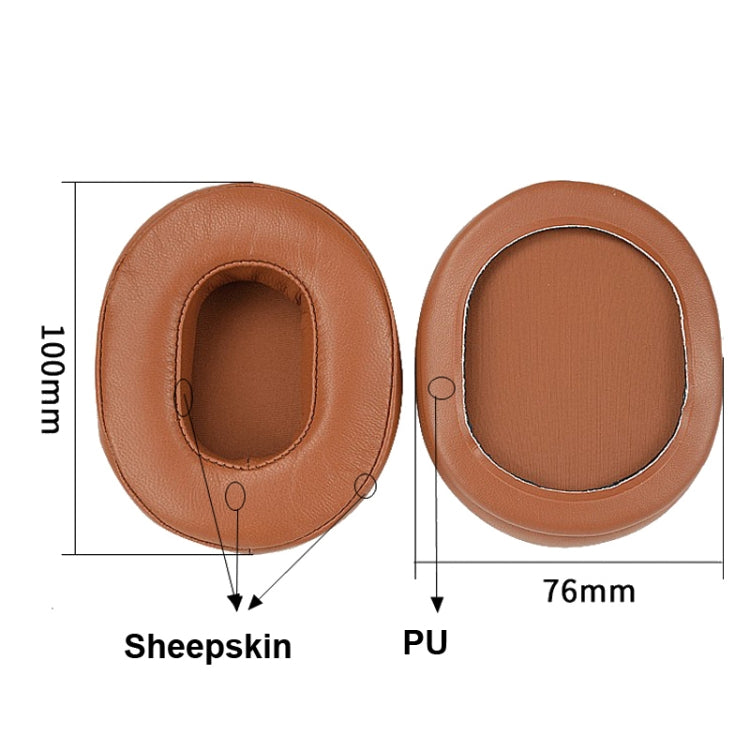 1 Pair Sponge Earmuff for Audio-Technica ATH-M50 / M40 / M50X / MSR7, Color: Sheepskin-Khaki - Earmuff & Pad by PMC Jewellery | Online Shopping South Africa | PMC Jewellery