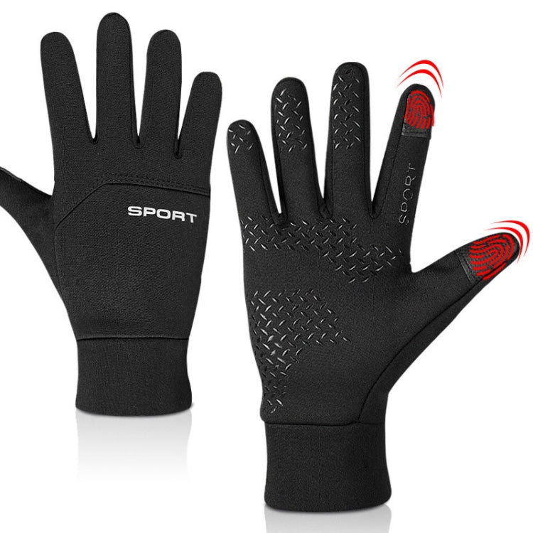 Outdoor Sports Velvet Anti-Slip Glove, Size: M(Black) - Full Finger Gloves by PMC Jewellery | Online Shopping South Africa | PMC Jewellery