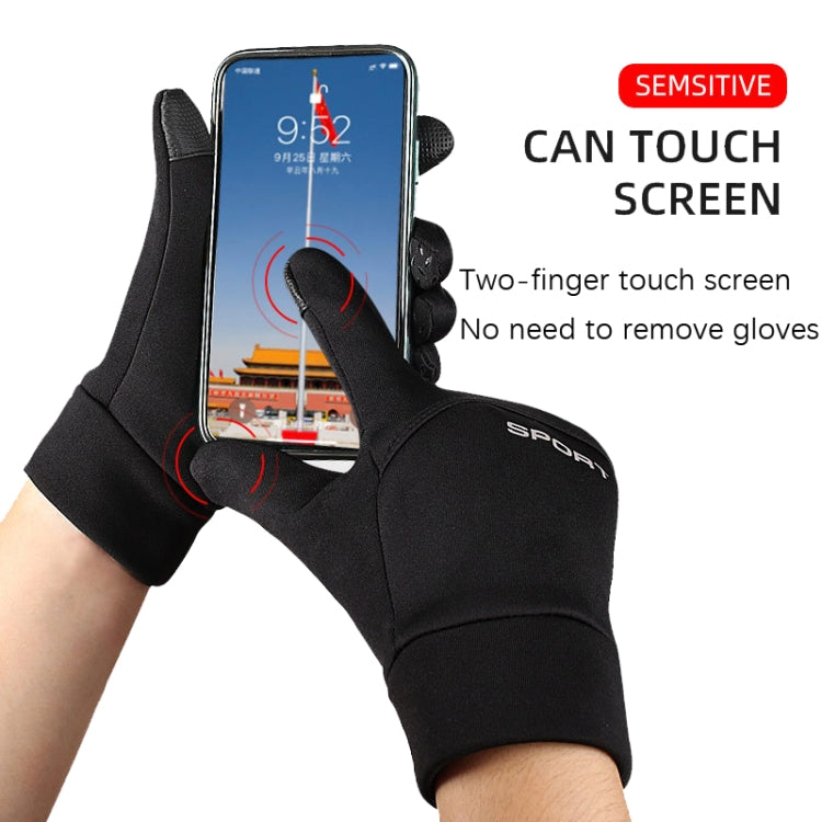 Outdoor Sports Velvet Anti-Slip Glove, Size: L(Black) - Full Finger Gloves by PMC Jewellery | Online Shopping South Africa | PMC Jewellery