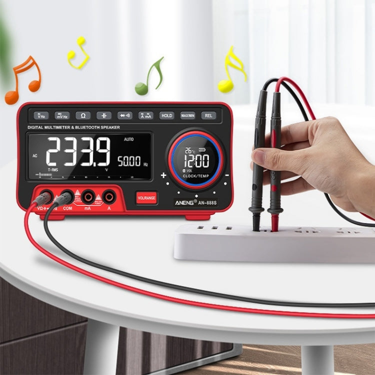 ANENG AN-888S Bluetooth Audio Display Voltage Current Multimeter, Standard No Battery(Black Red) - Digital Multimeter by ANENG | Online Shopping South Africa | PMC Jewellery | Buy Now Pay Later Mobicred