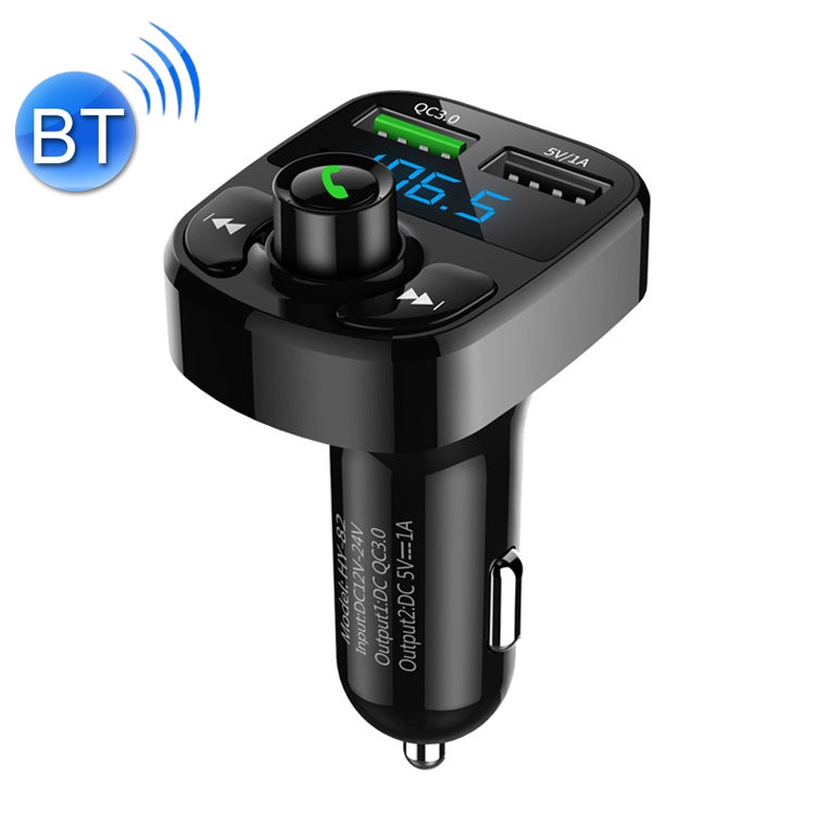 HY82 Car MP3 Bluetooth Receiver Dual USB Car Charger, Specification: Fast Charge Version - Car Charger by PMC Jewellery | Online Shopping South Africa | PMC Jewellery