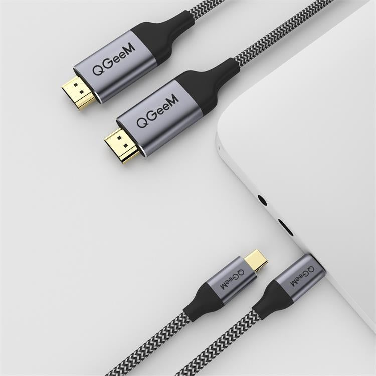 QGeeM QG-UA09 Type-C To HDMI Cable, Length: 3m - Cable by PMC Jewellery | Online Shopping South Africa | PMC Jewellery