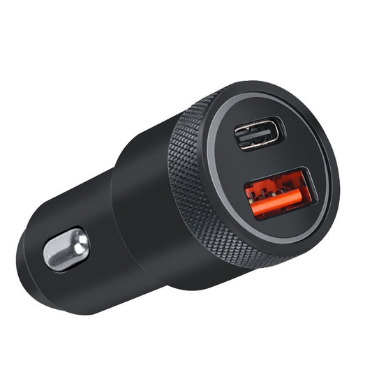Aluminum Alloy Cigarette Lighter Applicable Car Charger, Model: Black QCPD - Car Charger by PMC Jewellery | Online Shopping South Africa | PMC Jewellery