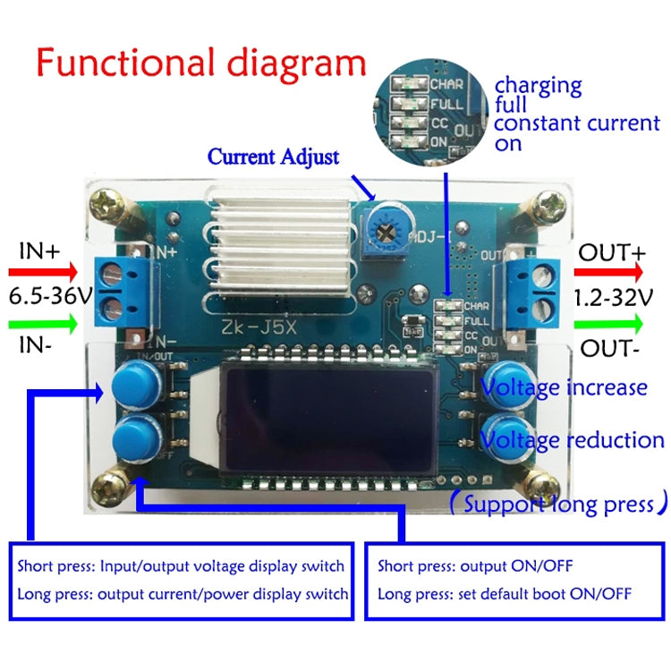 Adjustable Constant Voltage Constant Current Liquid Crystal LCD Multi-Display(PCB) - Other Accessories by PMC TechLife | Online Shopping South Africa | PMC TechLife