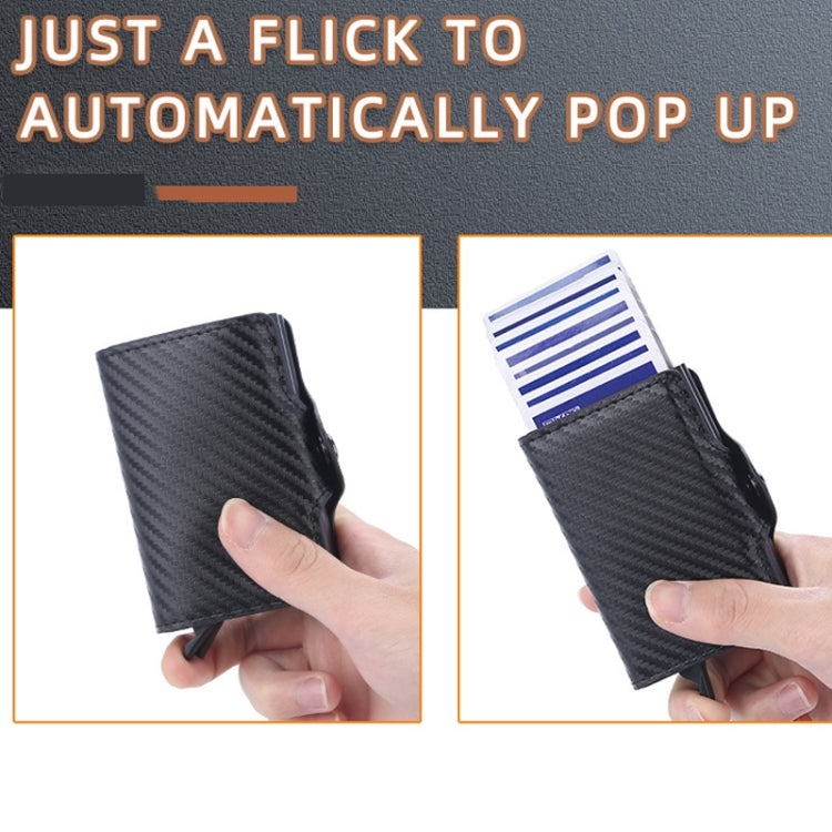 Baellerry K9172 RFID Double Aluminum Box Card Holder Automatic Pop-up Card Holder(Black) - free shipping - PMC TechLife - Order now!