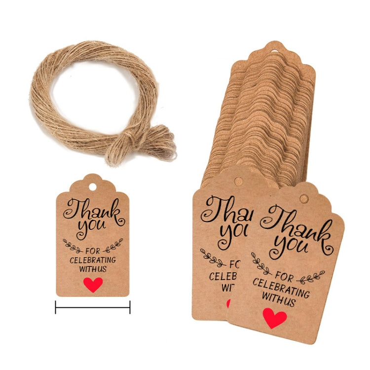 5 Bags 100PCS/Bag Kraft Paper Gift Tags Hang Tags(L-15) - Sticker & Tags by PMC Jewellery | Online Shopping South Africa | PMC Jewellery