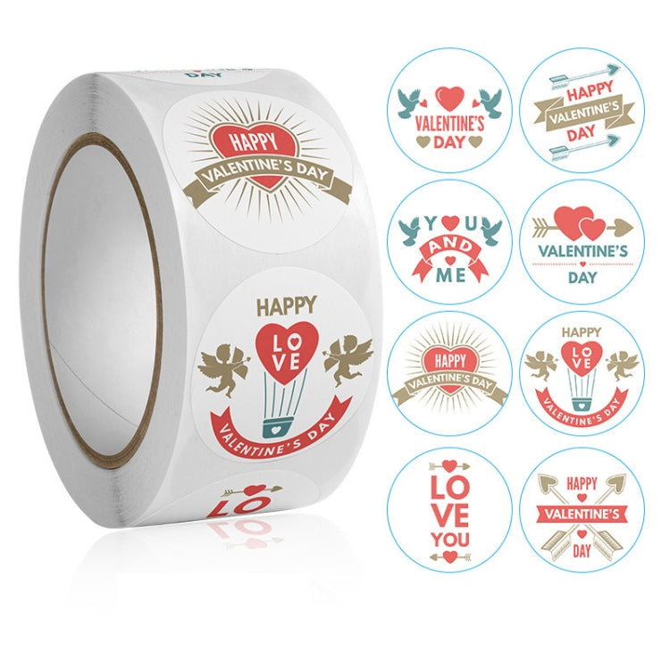 Roll Pack Valentine Day Heart Love Sticker Self-adhesive Label, Size: 2.5cm / 1 Inch(K-174) - Sticker & Tags by PMC Jewellery | Online Shopping South Africa | PMC Jewellery