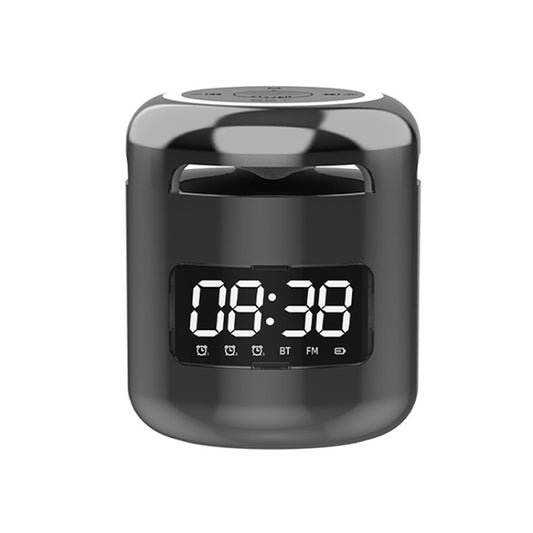 JM01 Mini Card Outdoor Portable Wireless Bluetooth Speaker Clock(Black) - Mini Speaker by PMC Jewellery | Online Shopping South Africa | PMC Jewellery