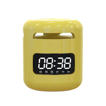 JM01 Mini Card Outdoor Portable Wireless Bluetooth Speaker Clock(Yellow) - Mini Speaker by PMC Jewellery | Online Shopping South Africa | PMC Jewellery