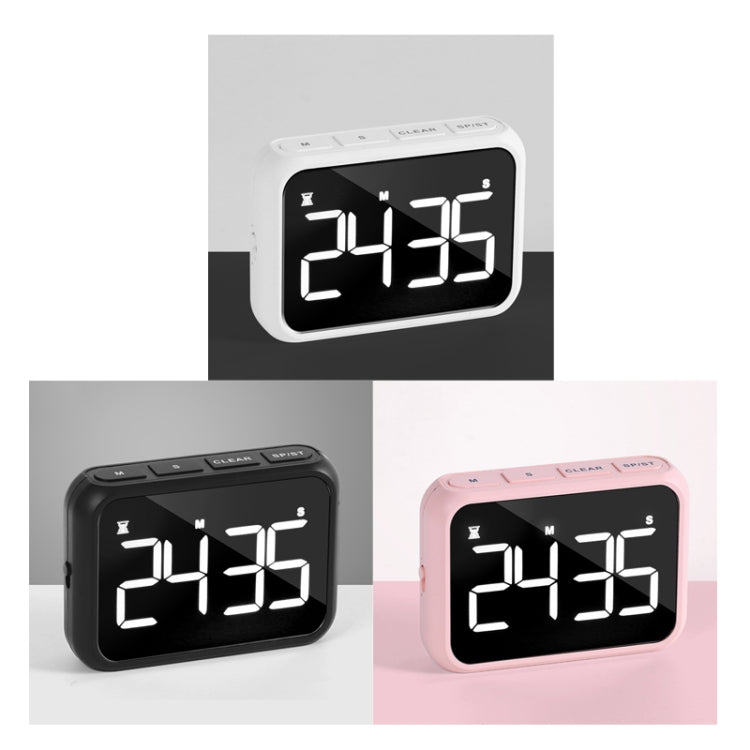 Rechargeable Large Screen LCD Electronic Timing Reminder Alarm Clock Kitchen Baking Timer(Black) - Digital Countdown by PMC Jewellery | Online Shopping South Africa | PMC Jewellery