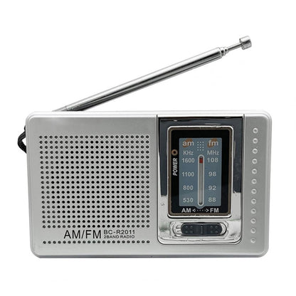 INDIN BC-R2011 AM FM Radio Pocket Mini Wide Reception Telescopic Antenna Radio(Silver Gray) - Radio Player by INDIN | Online Shopping South Africa | PMC Jewellery