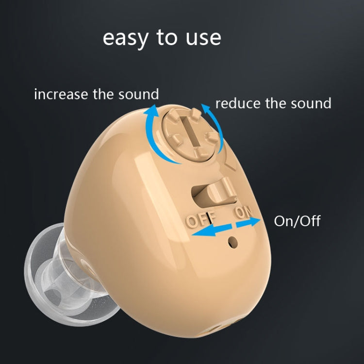 Elderly Sound Amplifier Portable Ear Canal Rechargeable Hearing Aid, Specification: US Plug(Skin Color) - Hearing Aids by PMC Jewellery | Online Shopping South Africa | PMC Jewellery