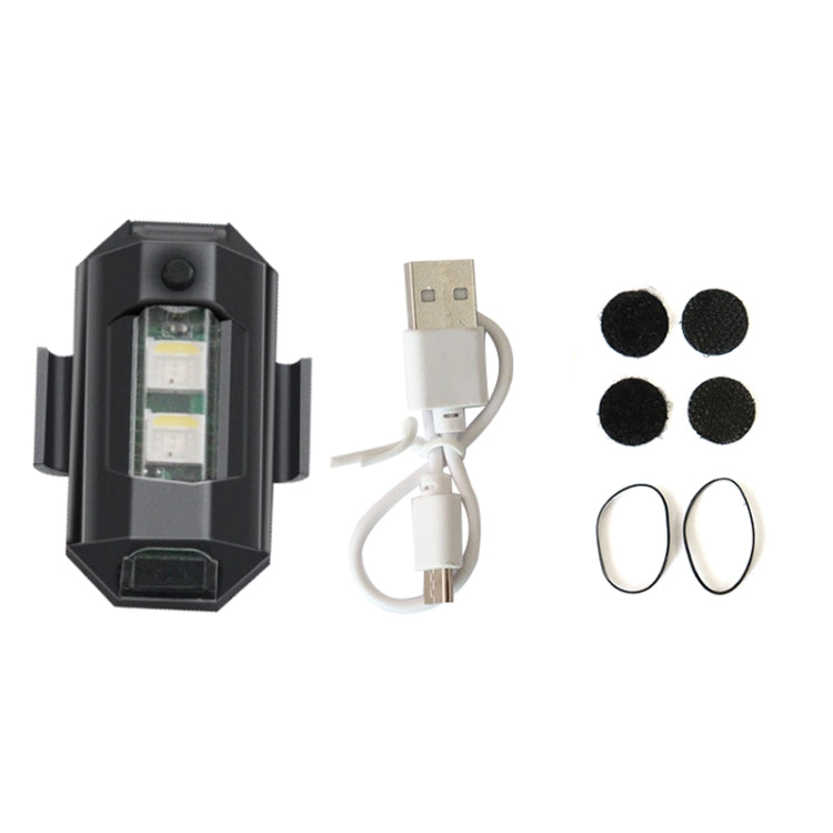 Bicycle Night Ride Warning Light Motorcycle Airplane Light UAV USB Charging Night Light(Black) - Taillights by PMC TechLife | Online Shopping South Africa | PMC TechLife