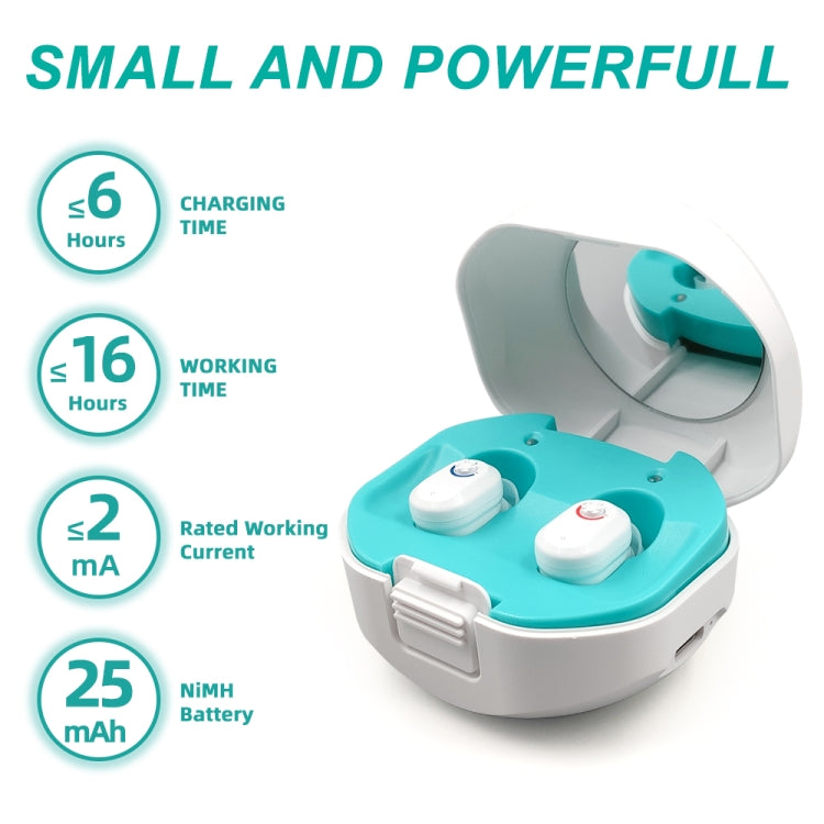 TWS On-Ear Sound Amplifier Hearing Aid with Charging Compartment(Skin Color) - Hearing Aids by null | Online Shopping South Africa | PMC Jewellery | Buy Now Pay Later Mobicred