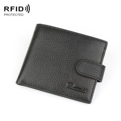 965013 Anti-Theft Brush RFID Men Wallet Short Strap Button Multi-Card Layer Men Wallet - Antimagnetic RFID Package by PMC Jewellery | Online Shopping South Africa | PMC Jewellery | Buy Now Pay Later Mobicred