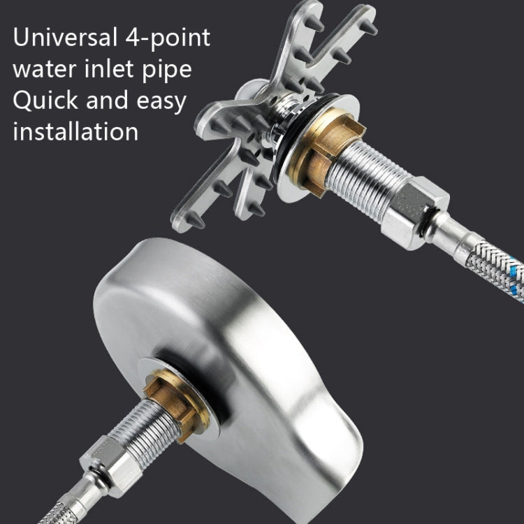 Automatic Faucet High Pressure Spray Washer, Style: Black+Soft Hose+G1/2 Three-way - Faucets & Accessories by PMC TechLife | Online Shopping South Africa | PMC TechLife