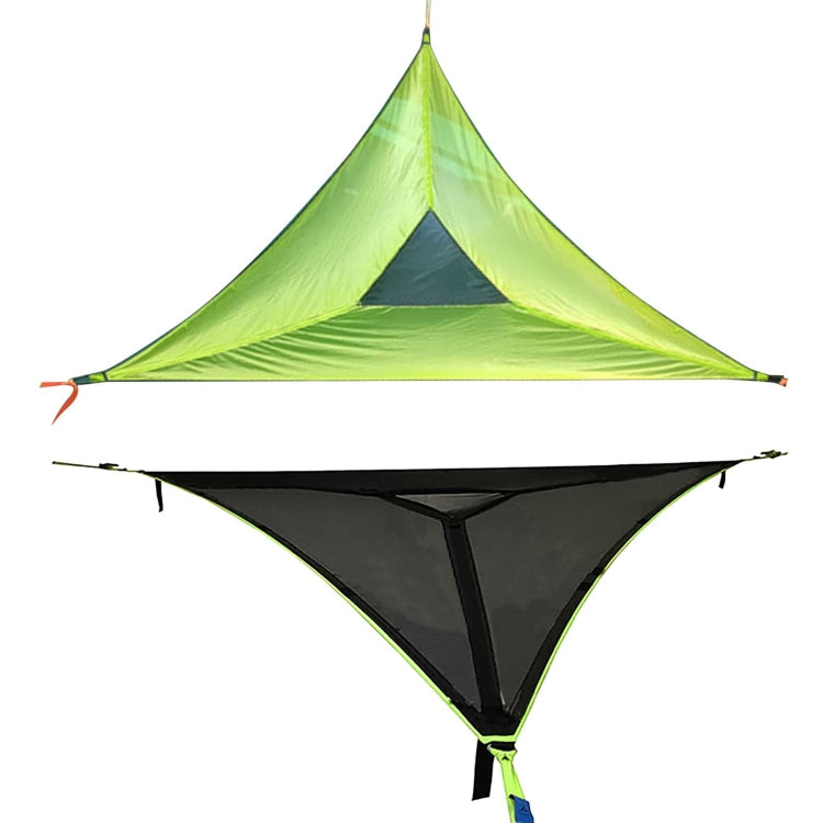 Aerial Multiplayer Triangle Hammock Folding Mesh Hammock Tree Tent,Size: 280x280x280cm Green - Hammocks by PMC Jewellery | Online Shopping South Africa | PMC Jewellery