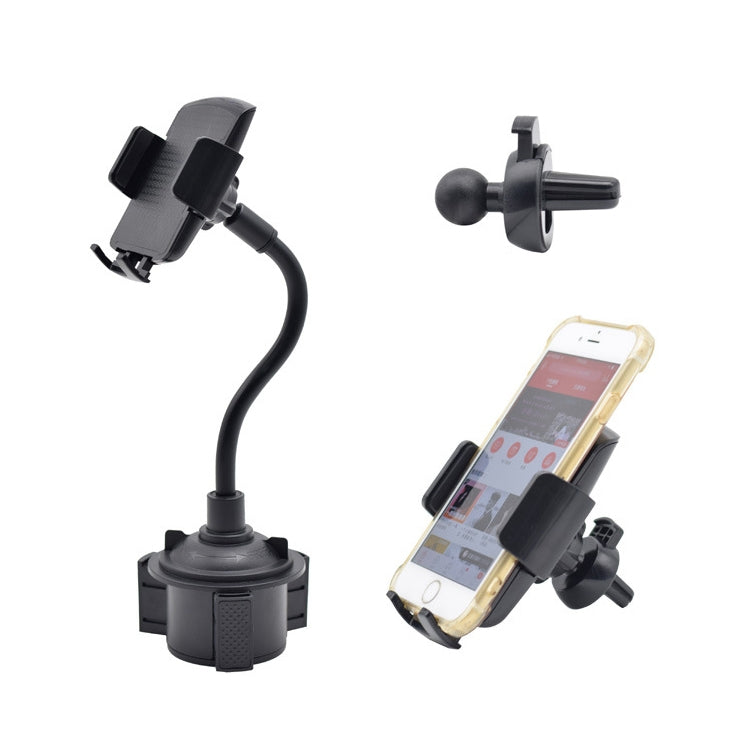 Air Inlet Cup Seat 2 In 1 Universal Long Hose Car Mobile Phone Bracket - Car Holders by PMC TechLife | Online Shopping South Africa | PMC TechLife