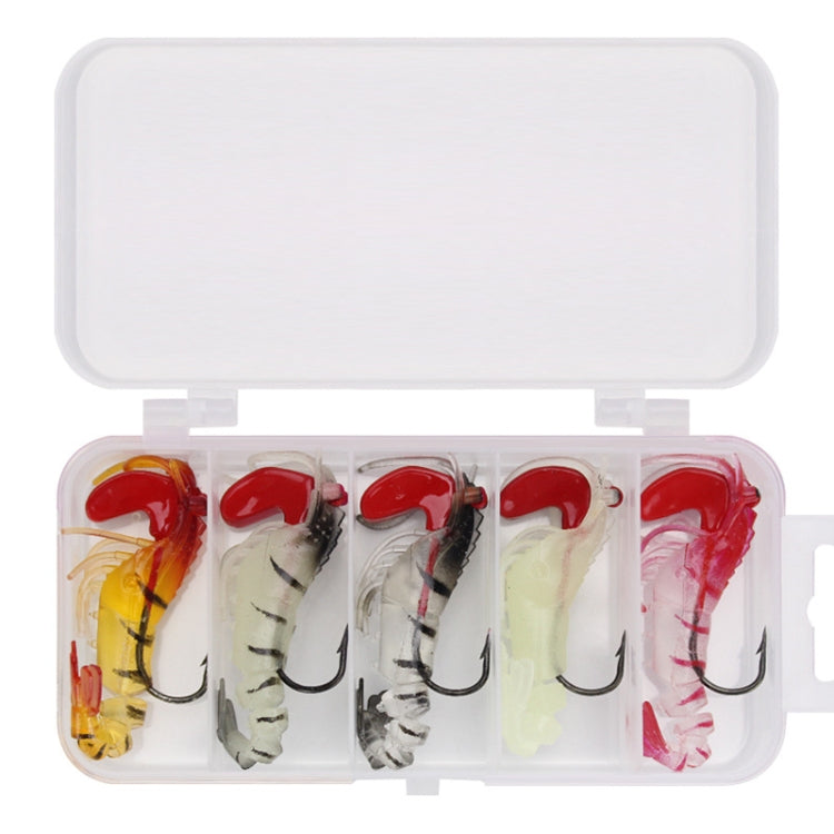 5 Color / Set Multi-section Lead Head Soft Shrimp Fake Bait Freshwater Sea Fishing Lure - Fishing Lures by PMC Jewellery | Online Shopping South Africa | PMC Jewellery