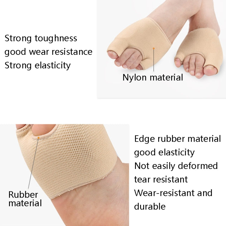 2 Pairs Threaded U-Shaped Forefoot Pad Hallux Valgus Corrector Socks, Size: L(Skin Color) - Corrector by PMC Jewellery | Online Shopping South Africa | PMC Jewellery