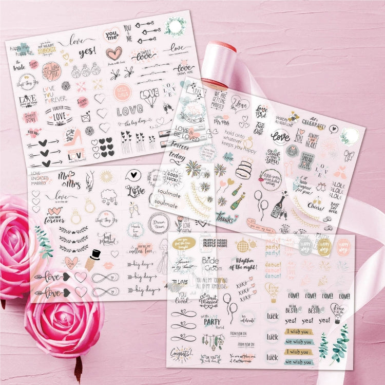 230 PCS Wedding Planning Stickers Engagement Planning Sticker Pack(4 sheets / set) - Sticker by PMC Jewellery | Online Shopping South Africa | PMC Jewellery