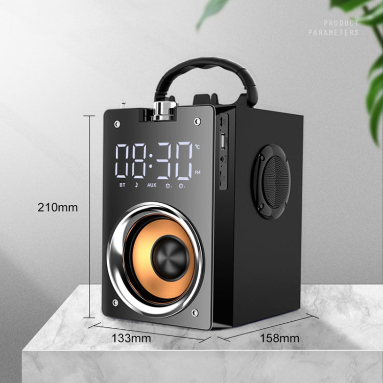 T3 Multifunctional Subwoofer Clock Bluetooth Speaker With Phone Stand Function(Black) - Desktop Speaker by PMC Jewellery | Online Shopping South Africa | PMC Jewellery