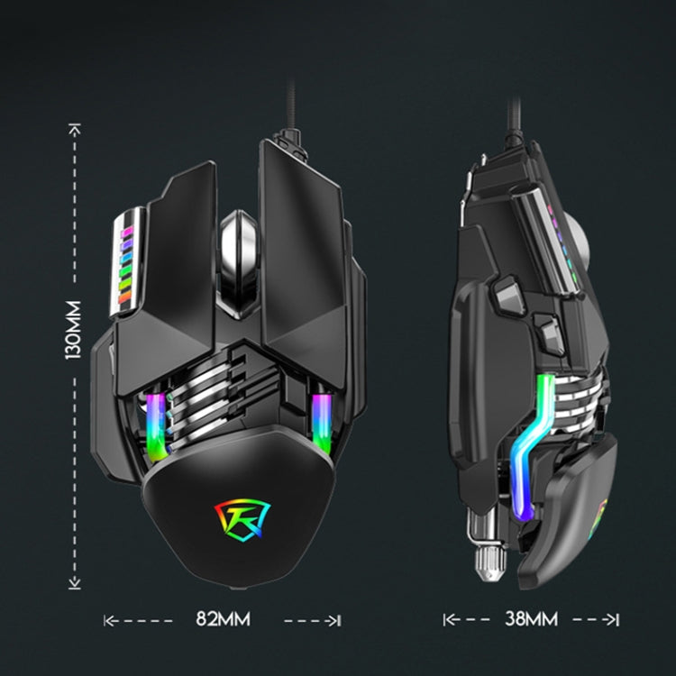 Y-FRUITFUL P3 6 Keys RGB Lighting Adjustable Wired Mouse(Black) - Wired Mice by PMC TechLife | Online Shopping South Africa | PMC TechLife