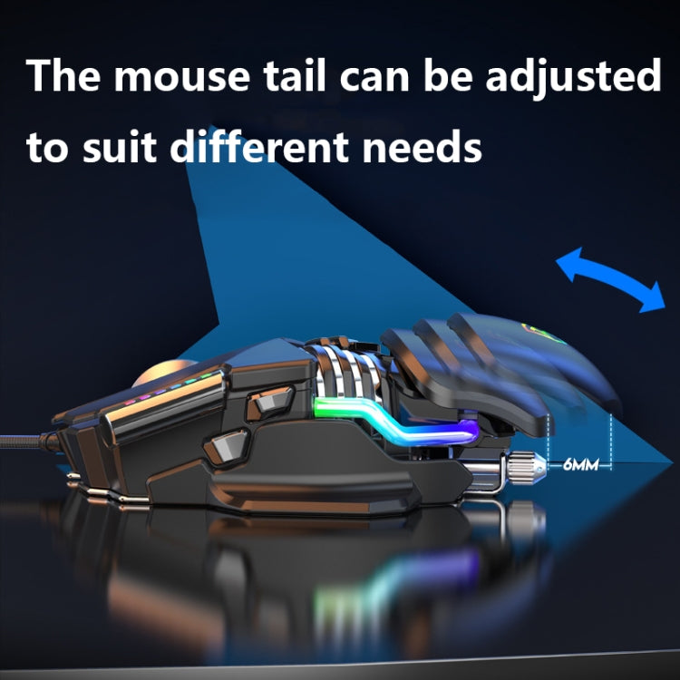Y-FRUITFUL P3 6 Keys RGB Lighting Adjustable Wired Mouse(Black) - Wired Mice by PMC TechLife | Online Shopping South Africa | PMC TechLife