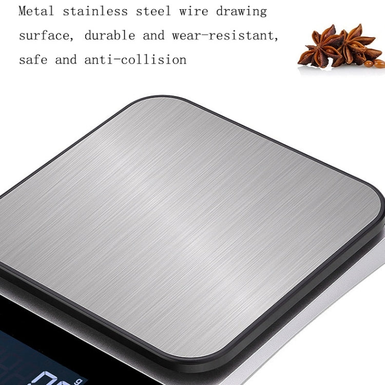 Stainless Steel Food Baking Scale Small Bench Scale Kitchen Electronic Scale English 3kg/0.1g - Kitchen Scales by PMC Jewellery | Online Shopping South Africa | PMC Jewellery