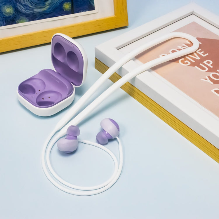 2 PCS Bluetooth Earphone Silicone Anti-Lost Cord For Samsung Glaxy Buds 2(White) - Anti-lost & Holder by PMC TechLife | Online Shopping South Africa | PMC TechLife