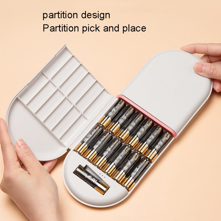 Household Battery Storage Box Data Cable Charger Storage Organizer Box, Color: Gray White Double Layer - Storage Boxes by PMC TechLife | Online Shopping South Africa | PMC TechLife