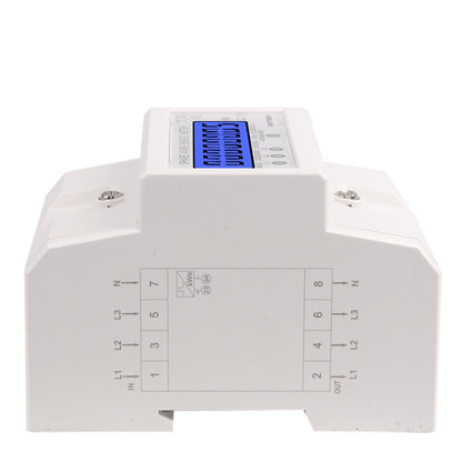 SINOTIMER Three-Phase Backlight Display Rail Type Electricity Meter 5-100A 400V(DDS024 White Shell) - Current & Voltage Tester by SINOTIMER | Online Shopping South Africa | PMC Jewellery | Buy Now Pay Later Mobicred