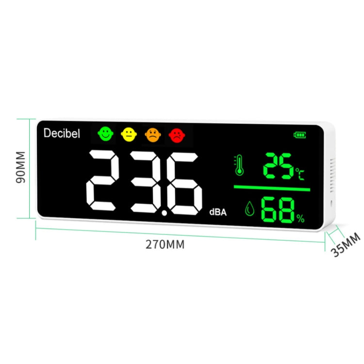 DM1306D Wall-mounted Decibel Meter Temperature & Humidity Detector - Light & Sound Meter by PMC TechLife | Online Shopping South Africa | PMC TechLife | Buy Now Pay Later Mobicred