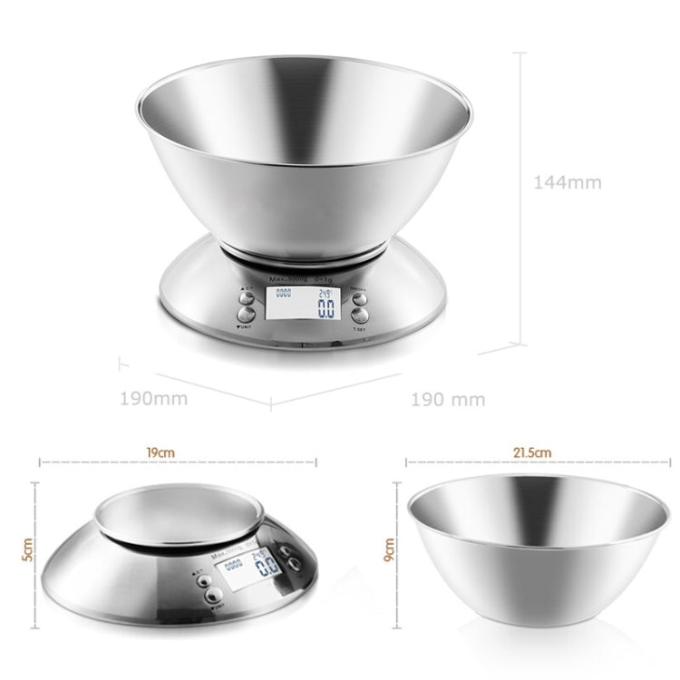 5kg/1g  High Precision Kitchen Scale Roasting Electronic Scale Coffee Scale with  Alarm Timer(Silver) - Kitchen Scales by PMC TechLife | Online Shopping South Africa | PMC TechLife