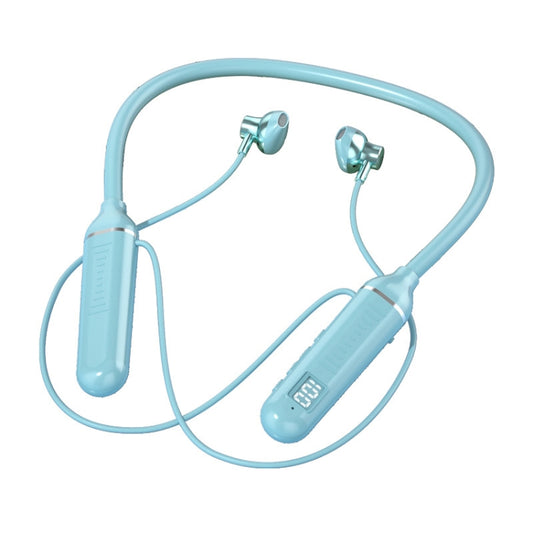 YD-36 Wireless Bluetooth Neck-mounted Earphone with Digital Display Function(Blue) - Neck-mounted Earphone by PMC Jewellery | Online Shopping South Africa | PMC Jewellery