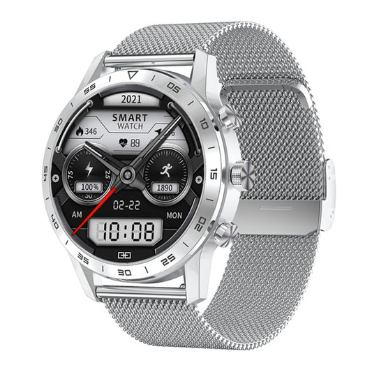 LOANIY DT70 Analog Digital Dual Display Smart Call Watch(Silver Steel) - Smart Watches by LOANIY | Online Shopping South Africa | PMC Jewellery | Buy Now Pay Later Mobicred