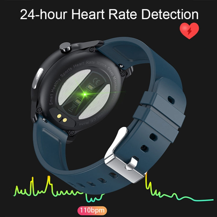 LOANIY E80 1.3 Inch Heart Rate Detection Smart Watch, Color: Black Leather - Smart Watches by LOANIY | Online Shopping South Africa | PMC Jewellery | Buy Now Pay Later Mobicred