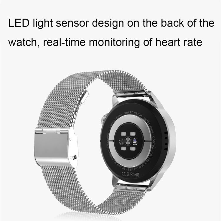 Wearkey DT4+ 1.36 Inch HD Screen Smart Call watch with NFC Function, Color: Silver Silicone - free shipping - PMC TechLife - Order now!