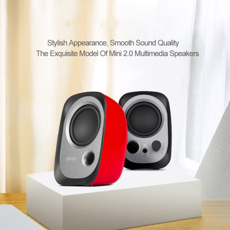 2 PCS Edifier R12U Subwoofer Mobile Phone Mini Desktop Computer USB Audio(Black) - free shipping - PMC TechLife - Order now!