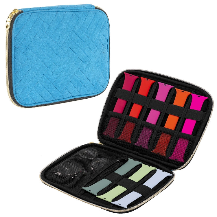 Velvet Watch Strap Watch Accessories Storage Bag, Specification: Blue S - Watch Storages by PMC Jewellery | Online Shopping South Africa | PMC Jewellery | Buy Now Pay Later Mobicred