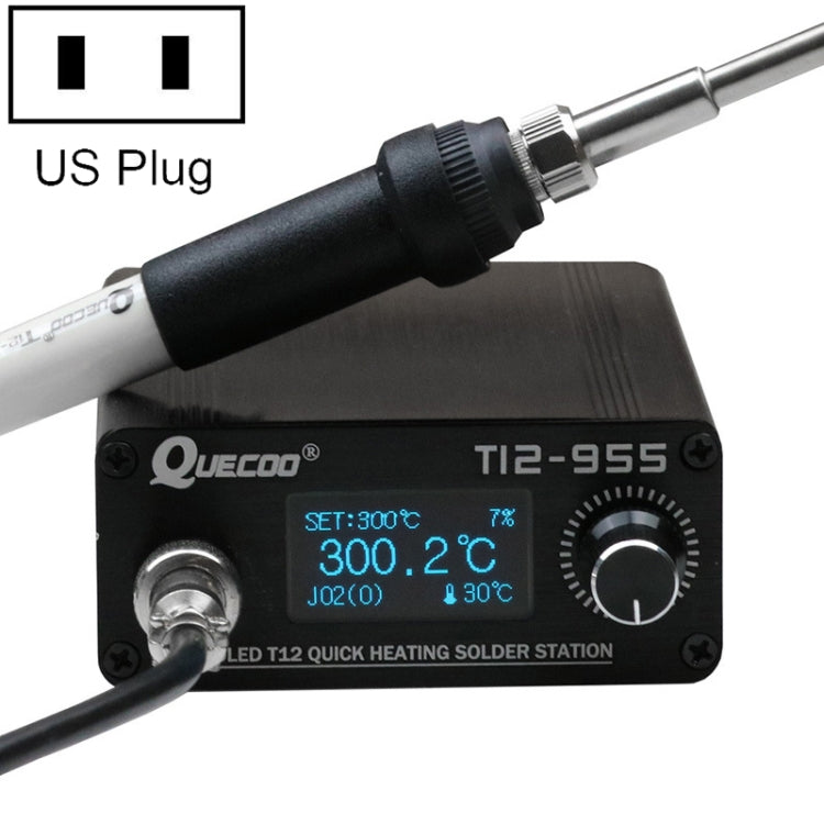 QUECOO 1.3-inch Screen Constant Temperature Soldering Iron, Set: US Plug (955+907) - free shipping - PMC TechLife - Order now!
